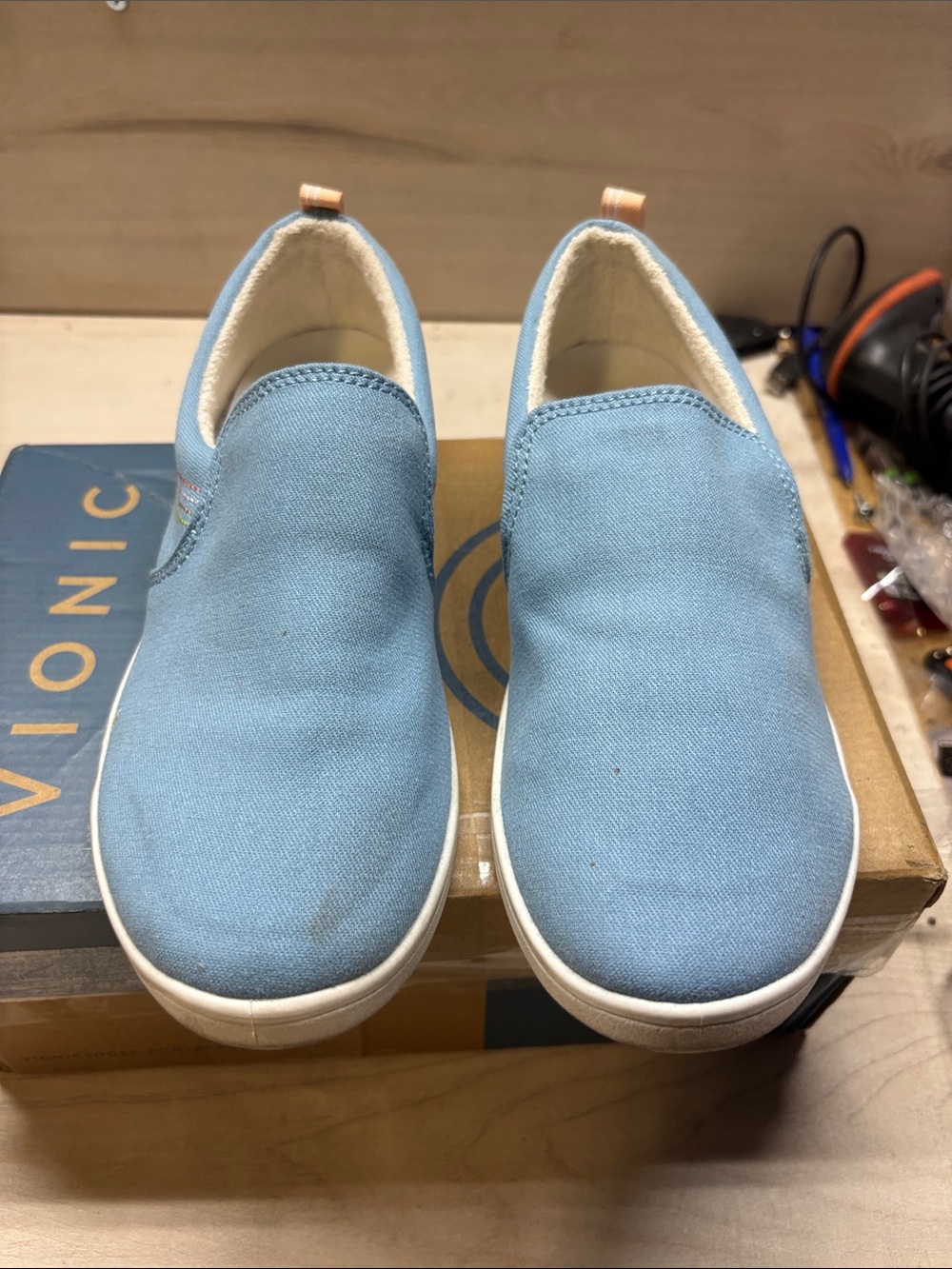 Marshall Light Blue Slip-On Sneakers #549